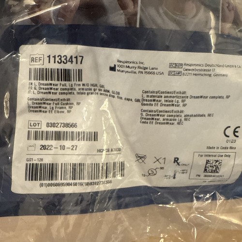 Philips Respironics Dreamwear Large Full Face Mask and Headgear Double SEALED - Picture 6 of 7