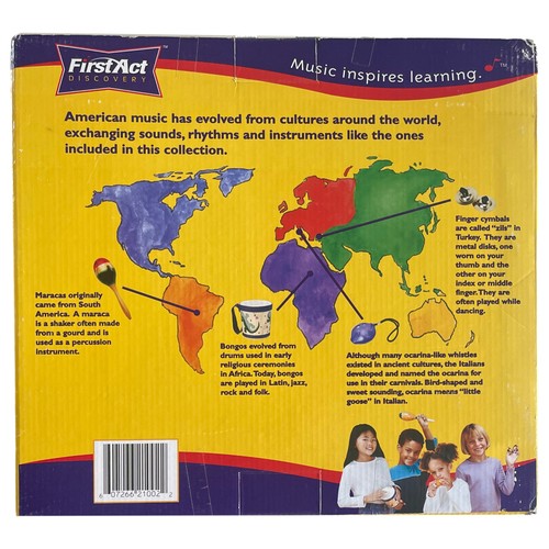 First Act Music Around the World Musical Instruments Set with Bongo Drum - Bild 2 von 2
