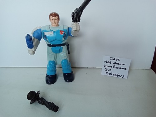 HASBRO TOYS 1989 JASS TRANSFORMER G I JOE PRETENDERS BLUE W ACCESSORIES 6" TALL - Picture 2 of 9