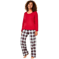 Family Pajamas Matching Women’s Mix It Plaid & Red Pajama Set