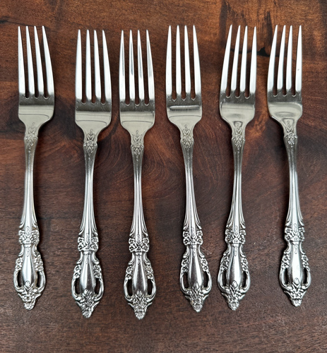 6 Dinner Forks RAPHAEL Oneida Distinction Deluxe HH Stainless Flatware