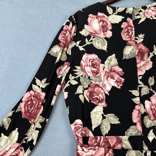 Lauren Ralph Lauren Womens Long Dress Size 16 BLACK LABEL Career Floral Luxury - Picture 16 of 21