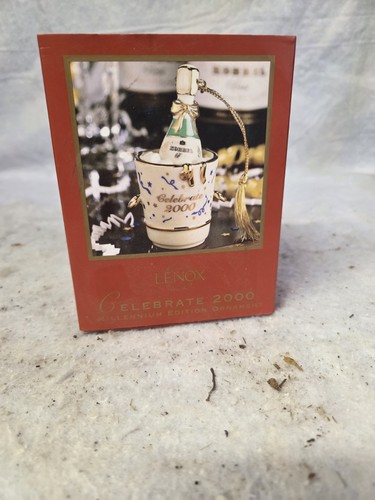 Lenox Celebrate 2000 Millennium Edition Ornament Champagner Eimer Weihnachten Neu in OVP - Bild 1 von 7