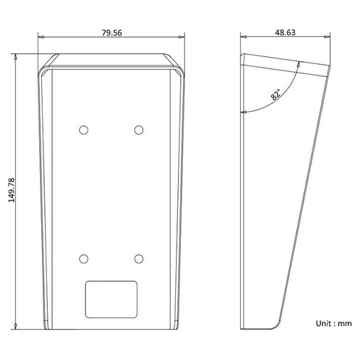 Hikvision DS-KABV6113-RS, Escudo Protector Villa Puerta Estación Protector Lluvia - Imagen 3 de 5