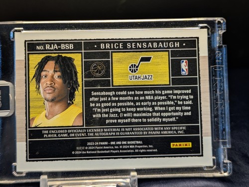 2023-24 Panini One And One Brice Sensabaugh RPA 82/99 - Bild 2 von 2