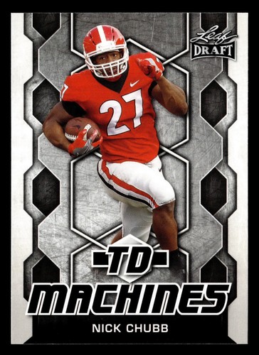 Nick Chubb 2018 Leaf Draft #TD-14 Georgia Bulldogs ROOKIE