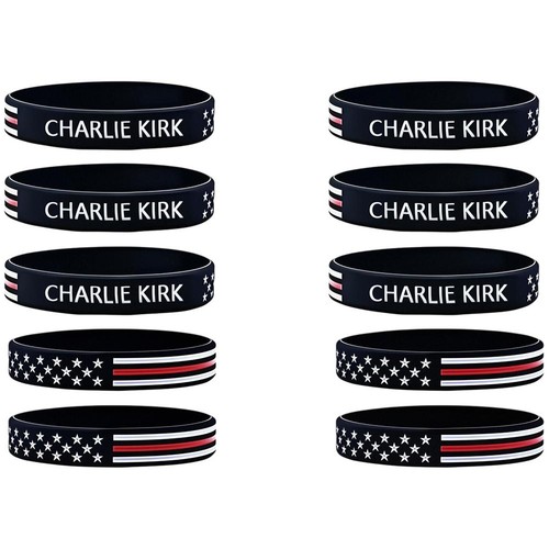 10-50Pcs Charlie Kirk 1993-2025 A True Shooting Hero Freedom Bracelets - Picture 14 of 22