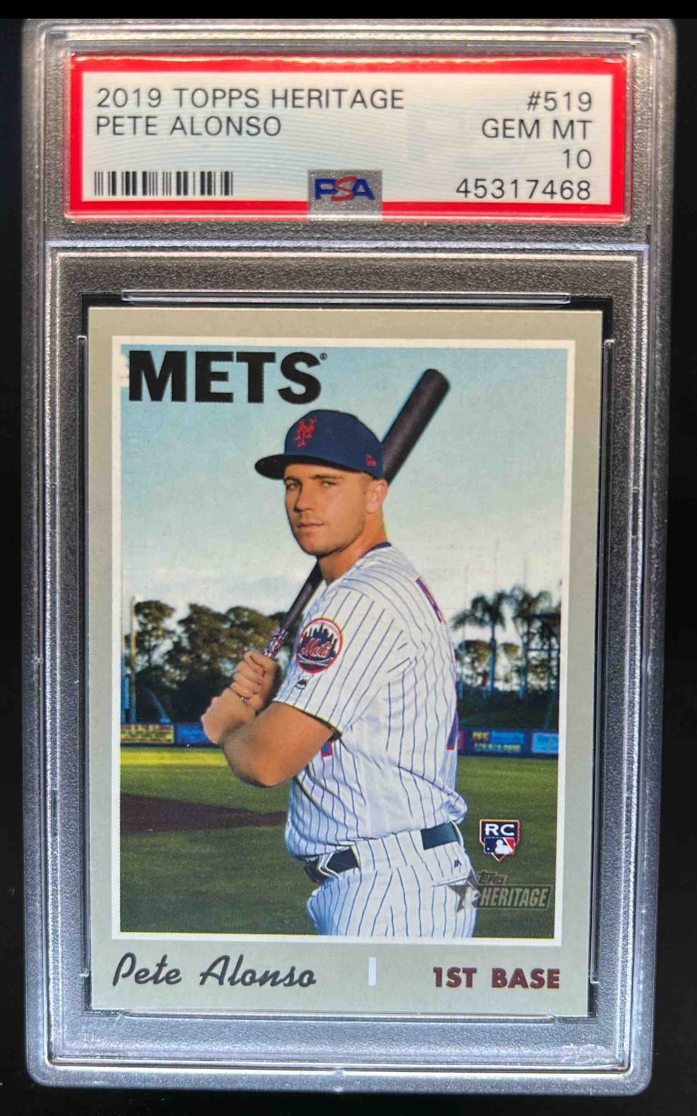 2019 Topps Heritage Pete Alonso RC Rookie #519 Mets PSA 10