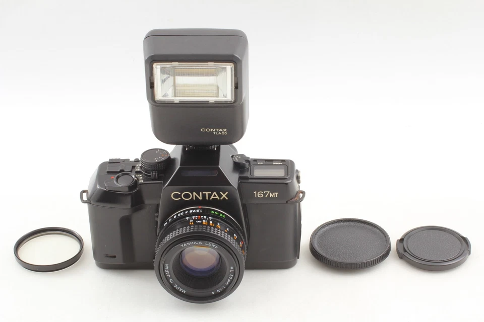 [N COMO NUEVO con TLA20] Contax 167MT 35mm SLR Cámara fotográfica Lente Yashica 50mm F1.9 JAPÓN Foto 3 de 4