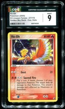 CGC 9 Ho-Oh Cosmos Holo Golden Sky Deck EX Unseen Forces 2005 Pokemon Card #27