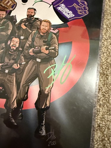 Headlocked Comics Figbusters NYCC 2021 Firmato Ghostbusters Wrestling Stampa artistica P - Foto 4 di 5
