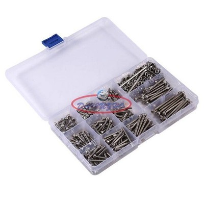 M3 A2 Stainless Steel   Head Socket nut Screws Nuts Assortment Set Kit 440 Pcs #