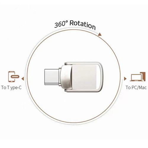 Mini Type C Ultra Dual USB Flash Drives USB 3.0 & Type C Memory Stick Pendrive - Afbeelding 6 van 7