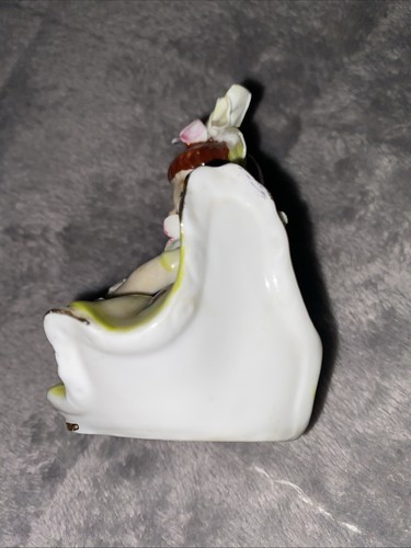 Estatuilla de niña guiñando un ojo rosa/verde Lefton vintage KW 8267 *LEER - Imagen 5 de 12