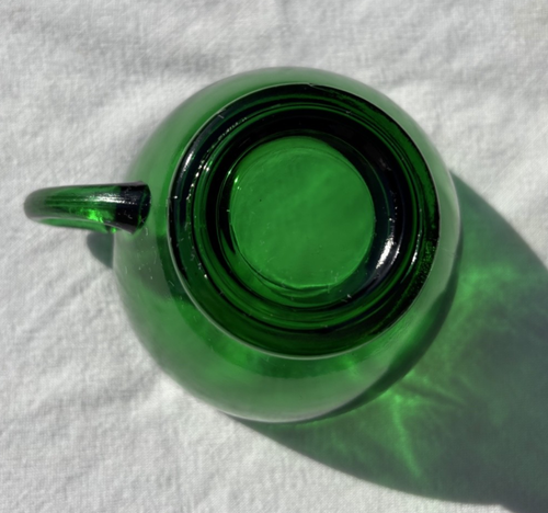 Bandeja de vidrio transparente Anchor Hocking Colonial Lady con taza verde bosque muy buen estado - Imagen 14 de 14