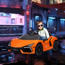 Lamborghini Revuelto Licensed Kids Ride on Car w/ Suspension, Orange