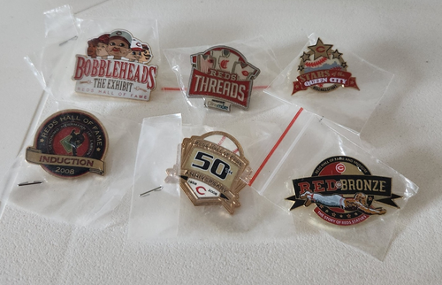 Reds Hall of Fame Museum Anstecknadel Lot MLB Baseball Cincinnati OH ~