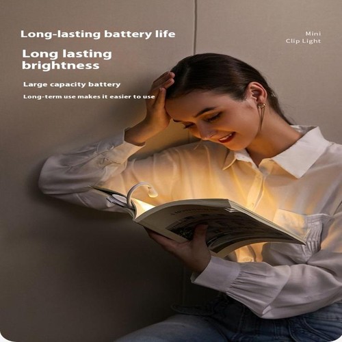 Mini LED Book Light Eye Protection Adjustable Clip 360° Flip Study Lamp 3 Colors - Bild 5 von 14