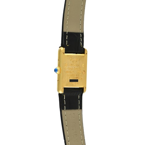 Orologio Cartier Must de Cartier Tank Vermeil al quarzo 5057001 - Foto 3 di 4