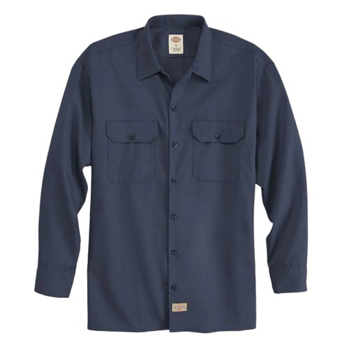 Dickies Men's Shirt Long Sleeve Traditional Button Front Uniform Work Shirt 574 - Picture 4 of 15