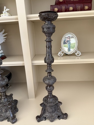 Candell Holders And Manual Clock. - Picture 5 of 11