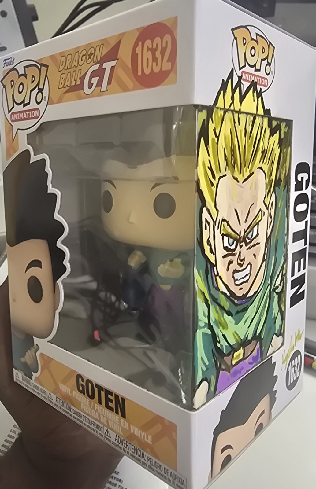 Funko Pop ARTE personalizado! #1632 Goten Dragonball GT, con protector
