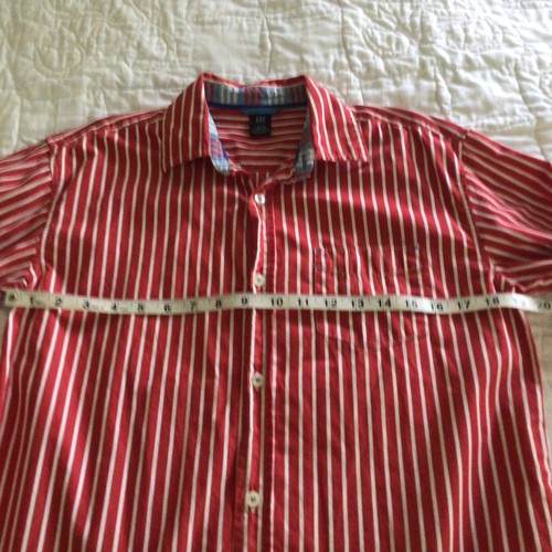 Gap Boys Shirt Size XXL (14-16) Button Up Long Sleeve Red Stripe - Picture 5 of 5