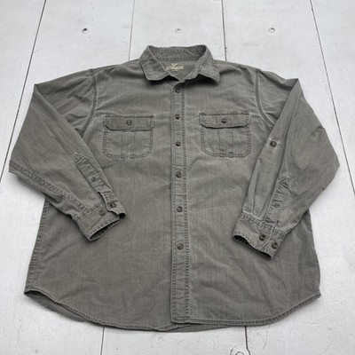 Outdoor Life Shirt Mens Large Brown Long Sleeve Trail Button Up Outdoor Hiking