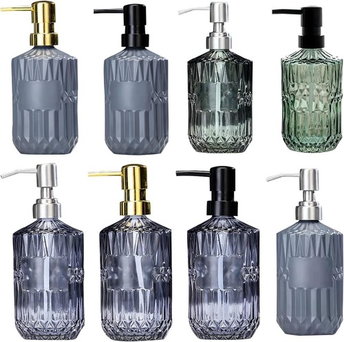 Glass Jar Soap Lotion Dispenser Bottles with Black Bottle + Top - Bild 8 von 9