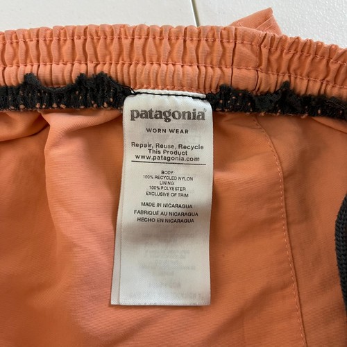 Patagonia Baggies Shorts Men's Size L Orange Drawstring Pockets Logo 5" Inseam - Picture 10 of 10