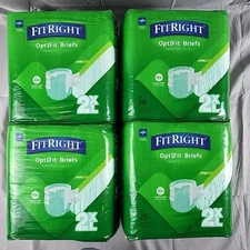 Extra Cloth-Like Adult Incontinence Briefs, Size 2XL, for Waist Size 60"-70"