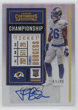 2020 Panini Contenders Championship Ticket /49 Terrell Burgess Rookie Auto RC