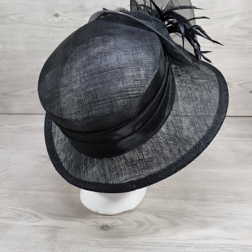 Fischers Negro Damas Sombrero Fascinador Boda Damas Día Carreras Talla Única Elástico - Imagen 4 de 11