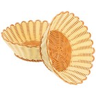  2 Pcs Snack Platter Woven Imitation Rattan Basket Portable Serving Tray