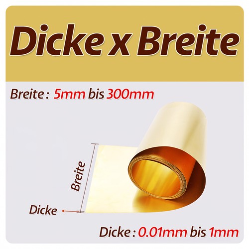 Messingblechstreifen Flexibles Reines Messingblech Messingfolie 0,01 - 1mm Dicke - Picture 21 of 32
