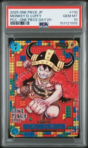 2025 ONE PIECE JPN PREM CARD COLL ONE PIECE DAY '25 #110 MONKEY D. LUFFY PSA 10