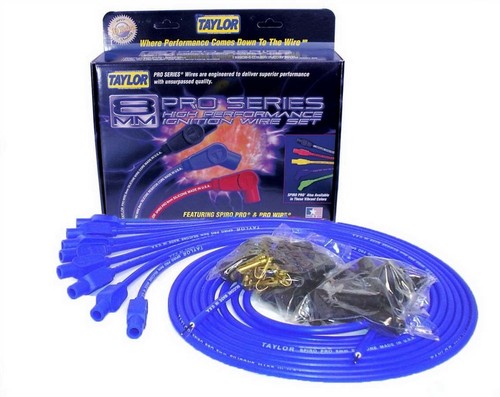 Taylor/Vertex 73655, Kit 8Mm Blue Spiro-Pro Wires High Performance & Racing Part - Picture 2 of 9