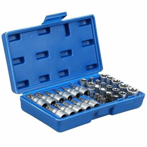 34Set Torx Star Socket & Bit Set Male Female E & T Sockets With Torx Bits + Slca - Picture 3 of 13