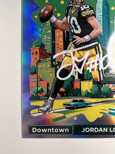 Jordan Love Downtown 2024 automático jumbo de gran tamaño autenticación Beckett - Imagen 8 de 9