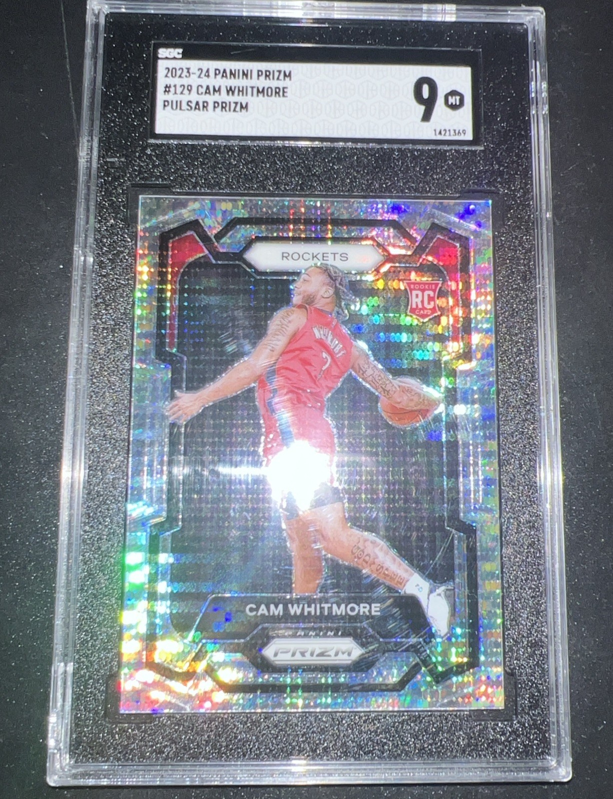 2023-24 Panini Prizm Pulsar Prizm Cam Whitmore #129 Rookie RC
