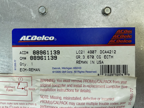 GM OEM 94-95 Deville Seville 4.9L Powertrain Control Module ECM ECU PCM PCU - Picture 4 of 8