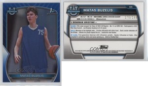 2022-23 Bowman U Chrome Blue Refractor /199 Matas Buzelis #84