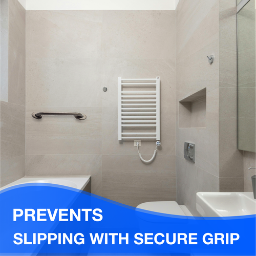 Shower Grab Bar Smooth Grip Old World Bronze Finish | Holds Upto 400 lb - Picture 5 of 45