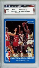 1983 Star #14 Kareem Abdul-Jabbar All-Star AGC 10 Gem Mint Los Angeles Lakers