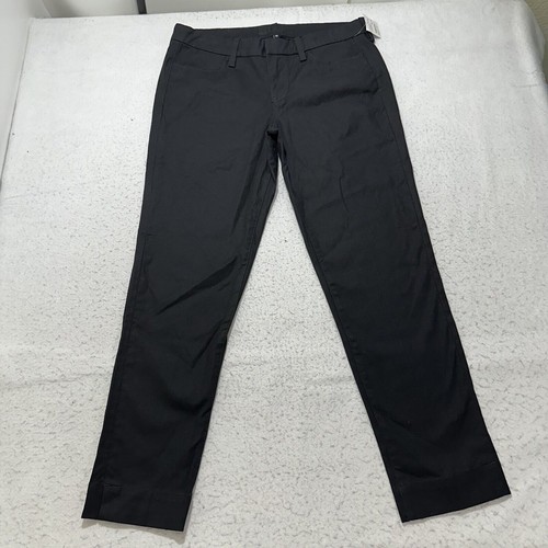 Kut From The Kloth Women's 10 Black Straight Leg Mid Rise Chino Pants (32x28) - Picture 1 of 14