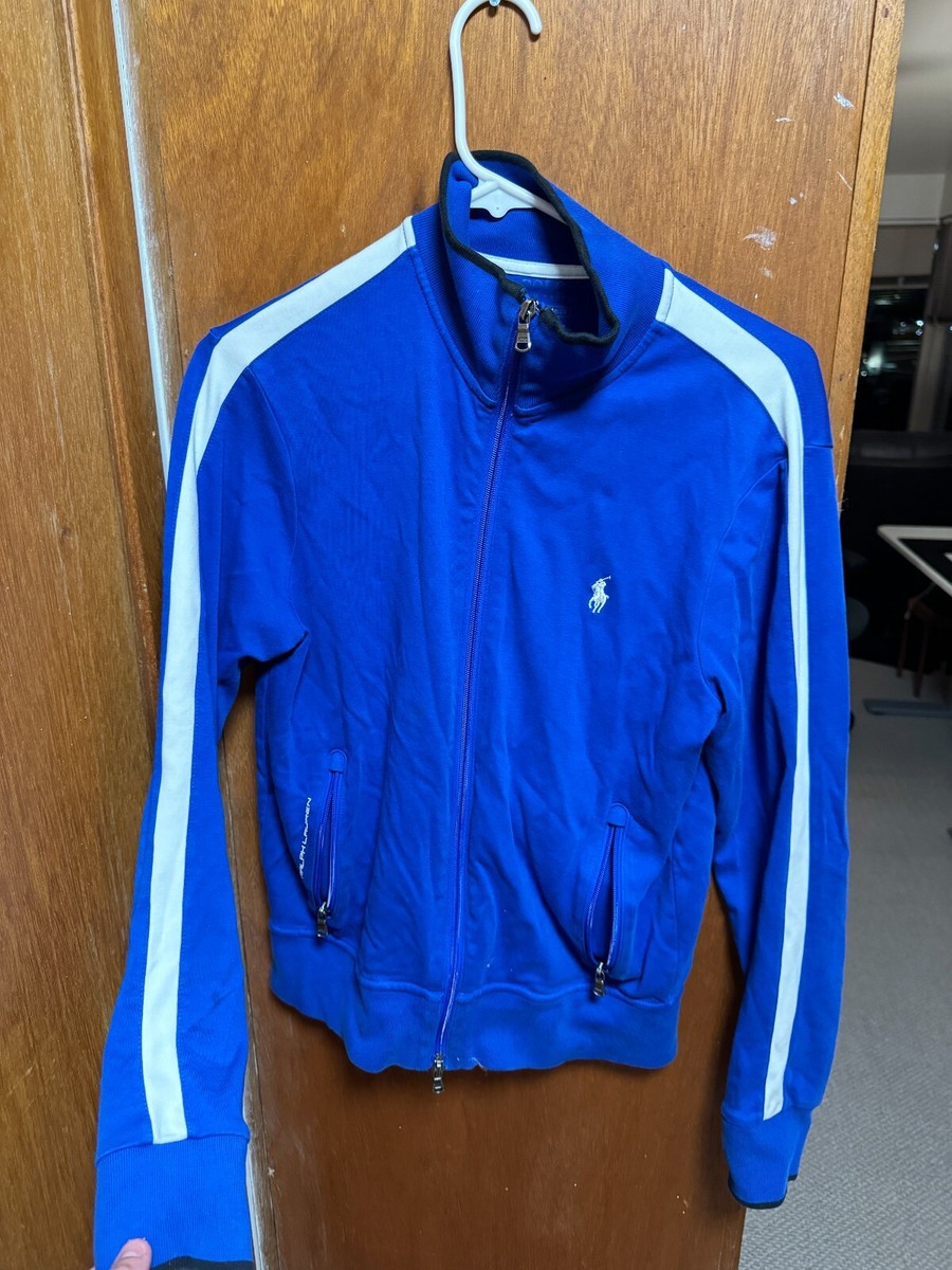 Polo Ralph Lauren Men's Two Piece Sweatsuit Cotton Blue White Sz