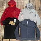 NIKE HOODIE SHIRT JACKET LOT OF 4  BLACK RED GRAY SIZE LARGE EXCELLENT