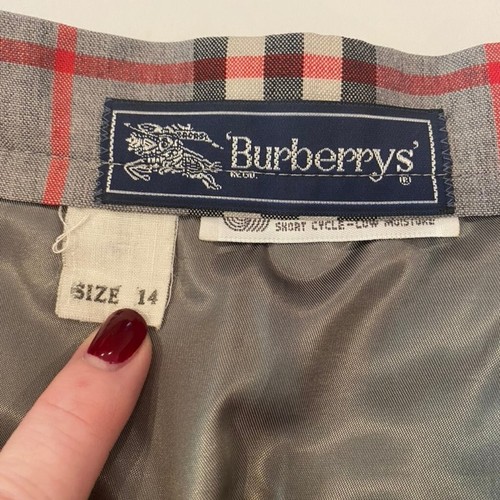 Burberry vintage grey wool pleated midi skirt M - Picture 5 of 8