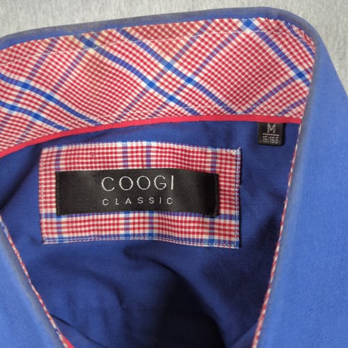 Coogi Classic Shirt Mens Medium Blue Long Sleeve Flip Cuff Casual Button Up - Picture 3 of 8