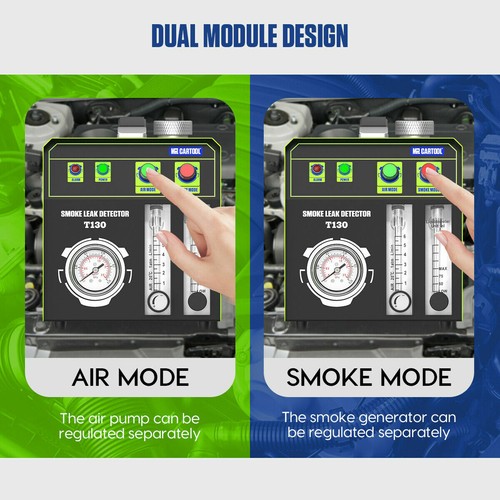 EVAP SMOKE Machine Automotive Fuel Pipe Vacuum Smoke Leak Detector Diagnostic  - Bild 37 von 49